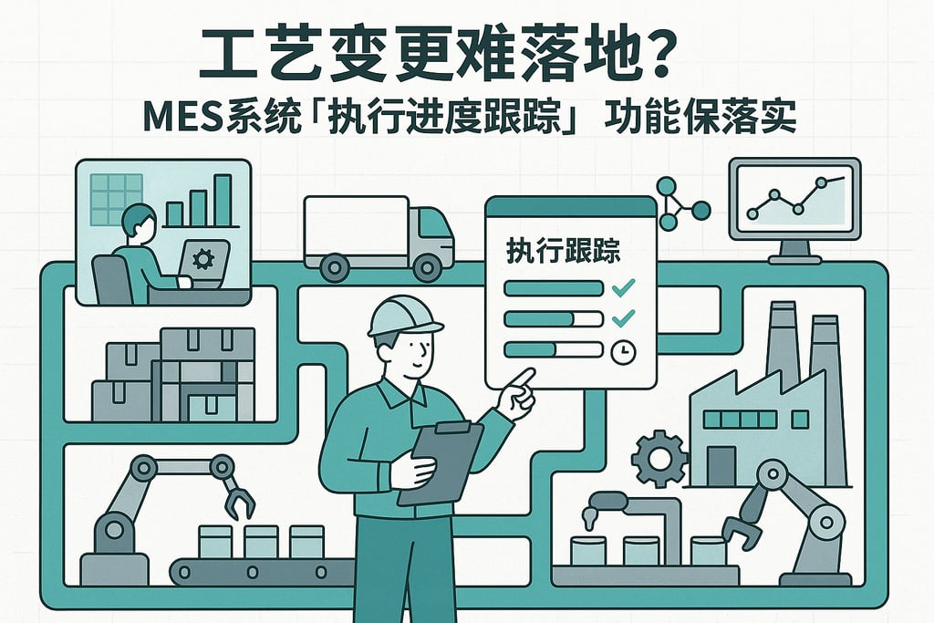 工艺变更难落地？MES 系统「执行进度跟踪」功能保落实